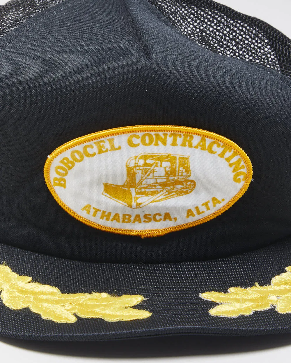 DS Vintage 1980s Bobocel Contracting Embroidered Golf Leaf Flat Brim Trucker Hat - OS sold by Rokit product image thumbnail 3