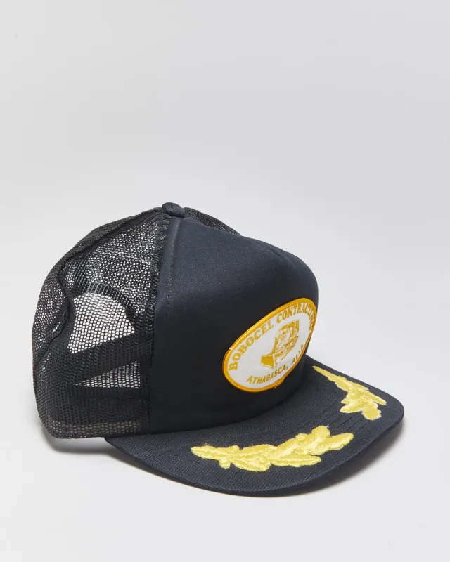 DS Vintage 1980s Bobocel Contracting Embroidered Golf Leaf Flat Brim Trucker Hat - OS made by Rokit