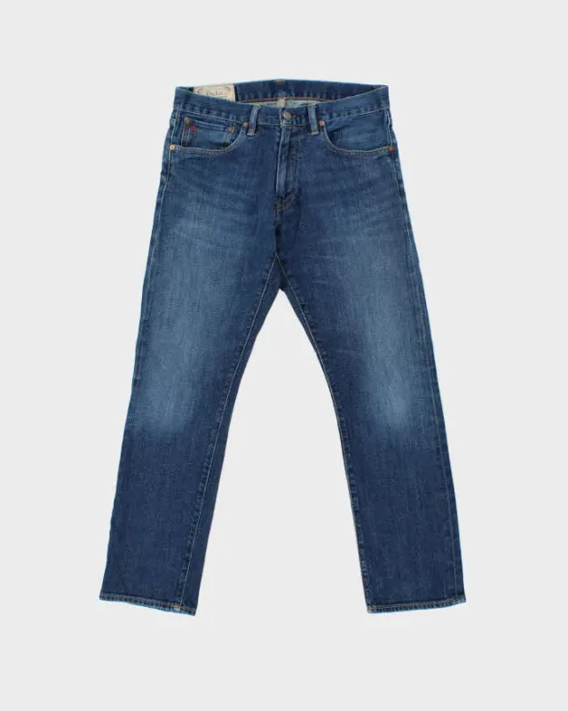 Vintage Polo Ralph Lauren Varick Slim Straight Elliot Stretch Mid Rise Denim Jeans - W32 L30 made by Ralph Lauren
