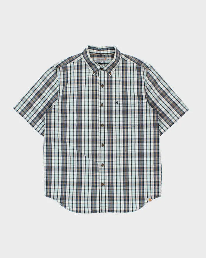 Vintage Carhartt Plaid Relaxed Fit Short Sleeve Shirt - L sold by Rokit