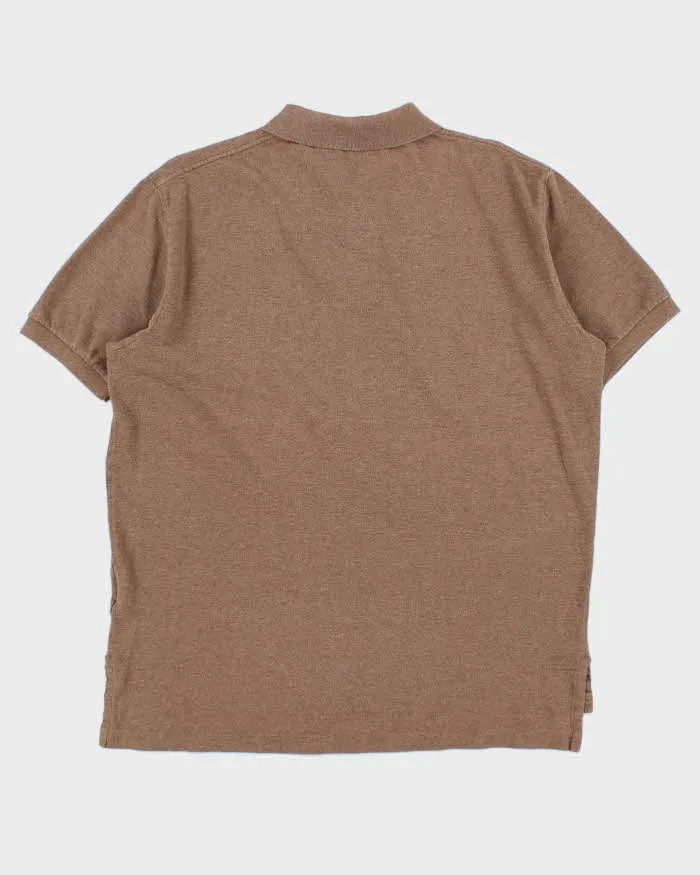 Vintage Y2K 00s Polo Ralph Lauren Brown Marl Classic Short Sleeve Polo Shirt - L sold by Rokit product image thumbnail 2