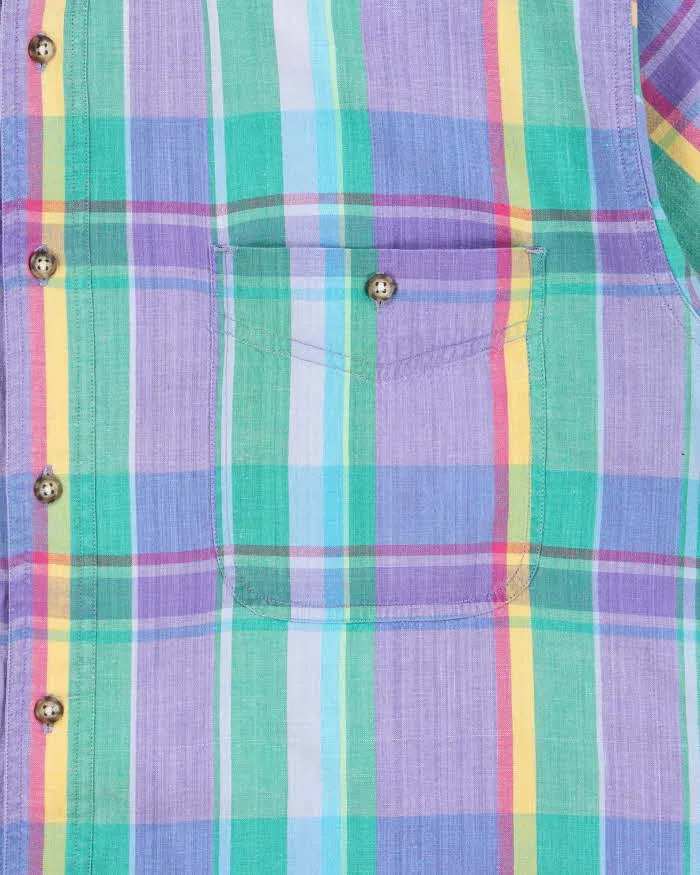 Vintage 1990s Eddie Bauer 'Superior Madras' Plaid Short Sleeve Shirt - L sold by Rokit product image thumbnail 4