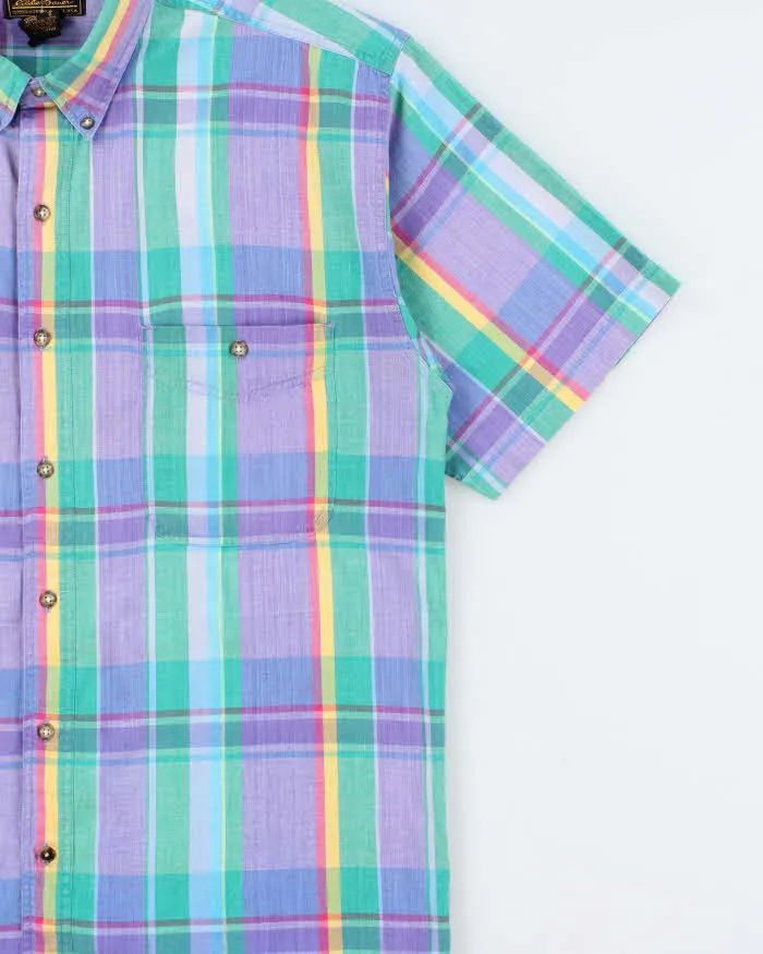 Vintage 1990s Eddie Bauer 'Superior Madras' Plaid Short Sleeve Shirt - L sold by Rokit product image thumbnail 3