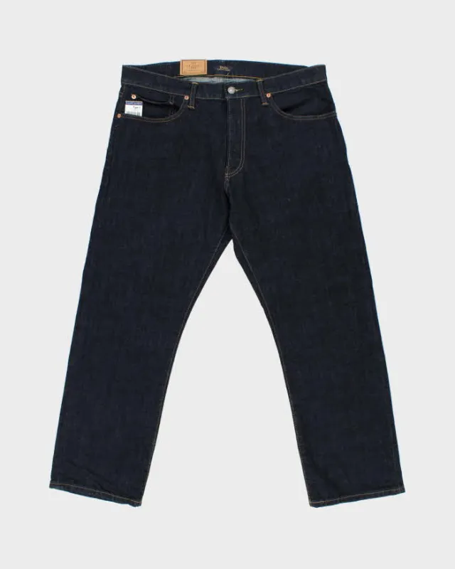 DSWT Polo Ralph Lauren Raw Indigo Denim Mid Rise The Classic Fit Straight Leg Jeans - W36 L30 made by Ralph Lauren