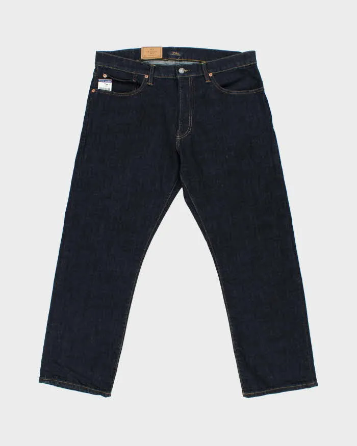 DSWT Polo Ralph Lauren Raw Indigo Denim Mid Rise The Classic Fit Straight Leg Jeans - W36 L30 sold by Rokit