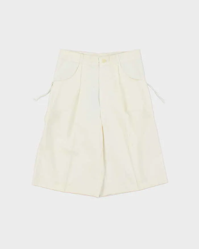 DSWT 1970s Jeans West Lace-up Pleated Cotton Bermuda Shorts - W26 sold by Rokit