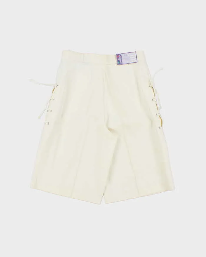 DSWT 1970s Jeans West Lace-up Pleated Cotton Bermuda Shorts - W26 sold by Rokit product image thumbnail 2