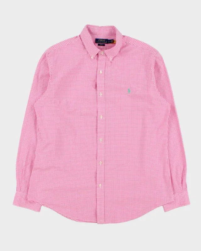Vintage Polo Ralph Lauren Gingham Check Slim Fit Long Sleeve Shirt - XL made by Ralph Lauren