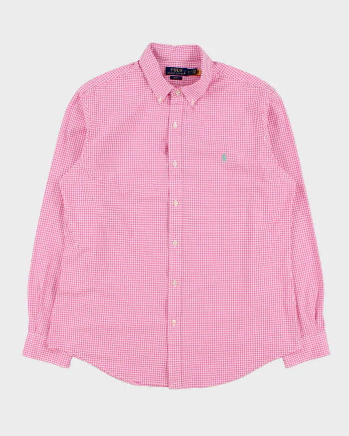 Vintage Polo Ralph Lauren Gingham Check Slim Fit Long Sleeve Shirt - XL sold by Rokit