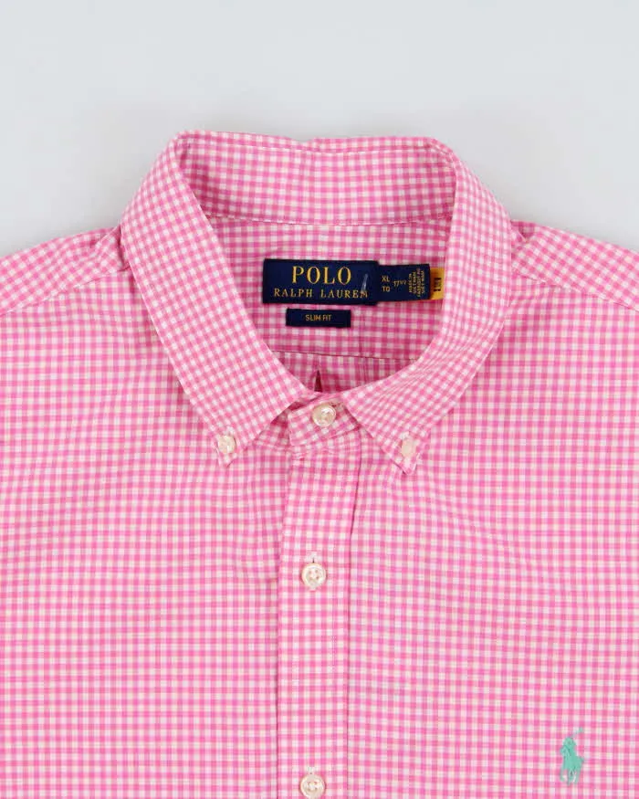 Vintage Polo Ralph Lauren Gingham Check Slim Fit Long Sleeve Shirt - XL sold by Rokit product image thumbnail 5