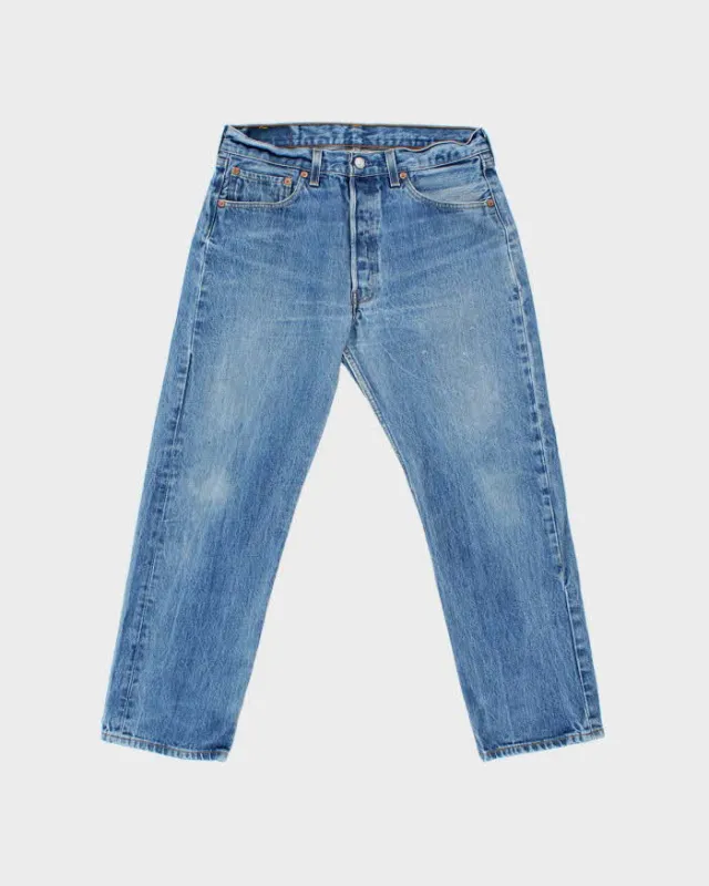 Vintage 1997 Levi's 501xx Red Batwing Made In USA Straight Leg Denim Jeans - W31 L27 made by Levi's