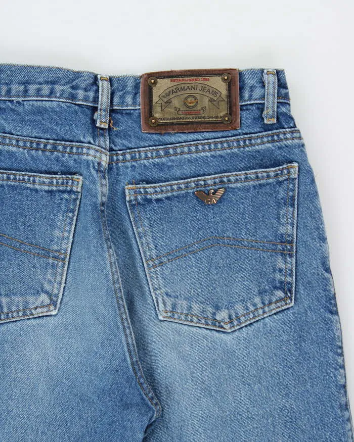 Vintage 1990s Armani Made In USA High Rise Relaxed Tapered Straight Leg Denim Jeans - W30 L30 sold by Rokit product image thumbnail 4