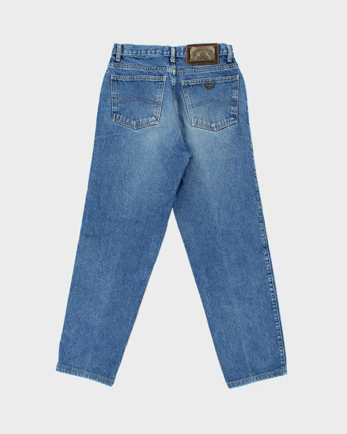 Vintage 1990s Armani Made In USA High Rise Relaxed Tapered Straight Leg Denim Jeans - W30 L30 sold by Rokit product image thumbnail 2