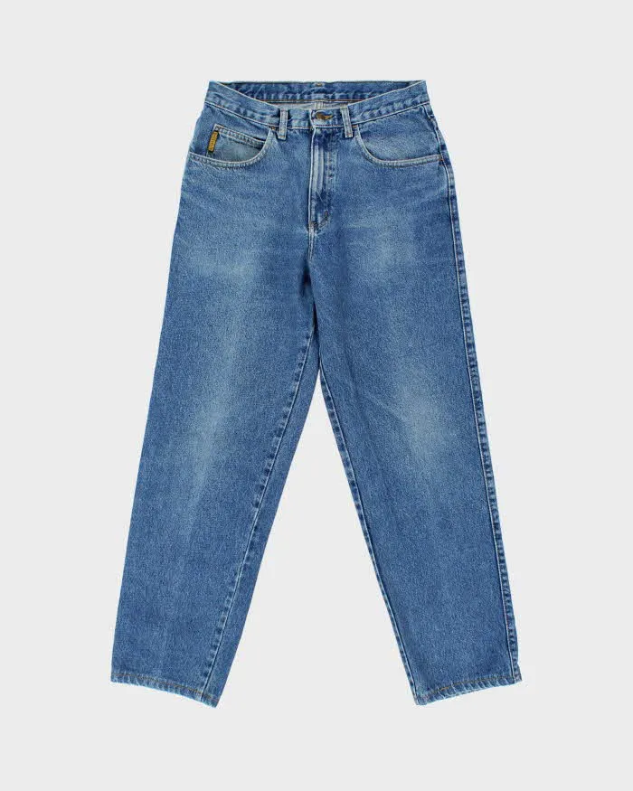 Vintage 1990s Armani Made In USA High Rise Relaxed Tapered Straight Leg Denim Jeans - W30 L30 sold by Rokit