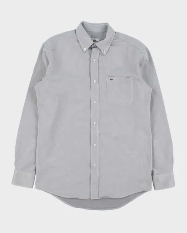 Vintage Y2K 00s Lacoste Classic Croc Regular Fit Long Sleeve Poplin Shirt - M made by Lacoste