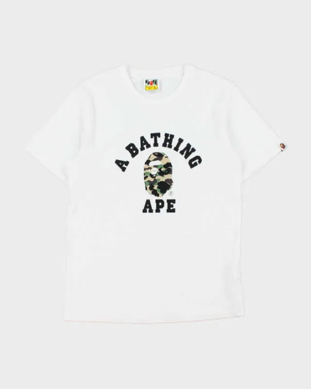 Vintage A Bathing Aape Bape Heavyweight Camo Logo Crewneck T-Shirt - L made by Bape
