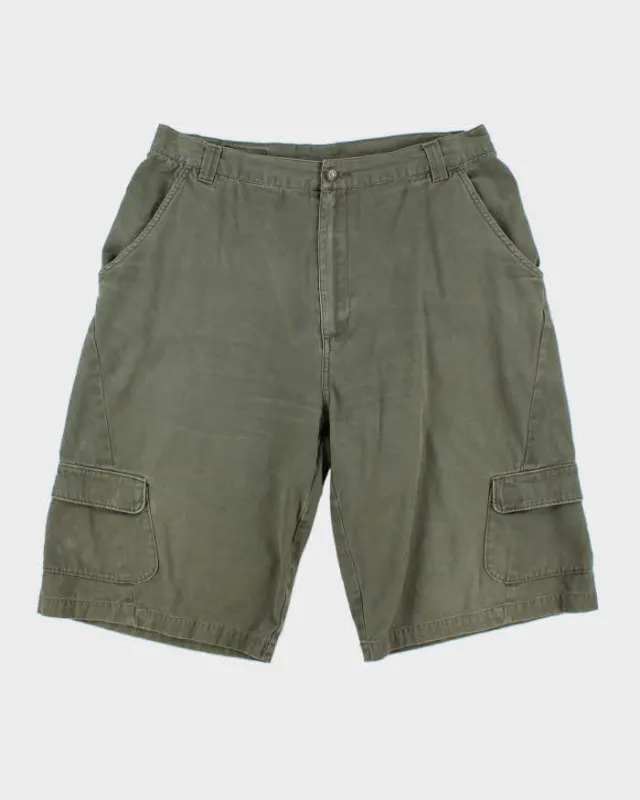 Vintage Y2K 00s Airwalk Khaki Canvas Relaxed Fit Baggy Skater Cargo Shorts - W36 made by Rokit
