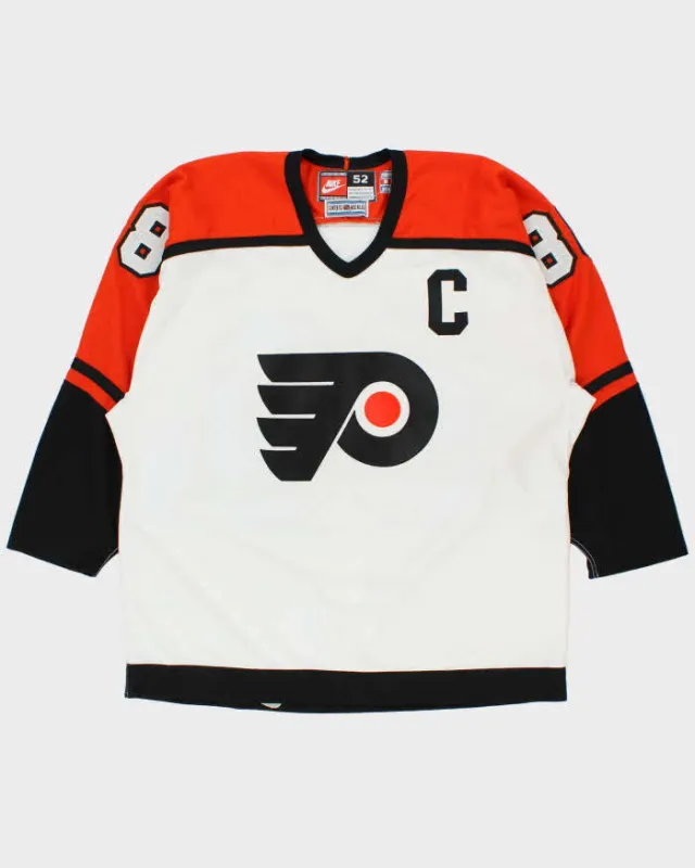 Vintage 1996-97 Nike Team Philadelphia Flyers Centre Ice Eric Lindros #88 NHL Pro Player Official Made In Canada Home Jersey - XL made by Nike