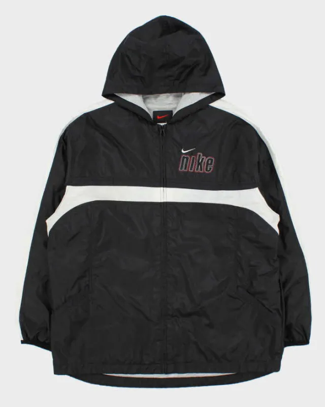 Vintage 1990s Nike Women's Shell Hooded Windbreaker Jacket - XL made by Nike