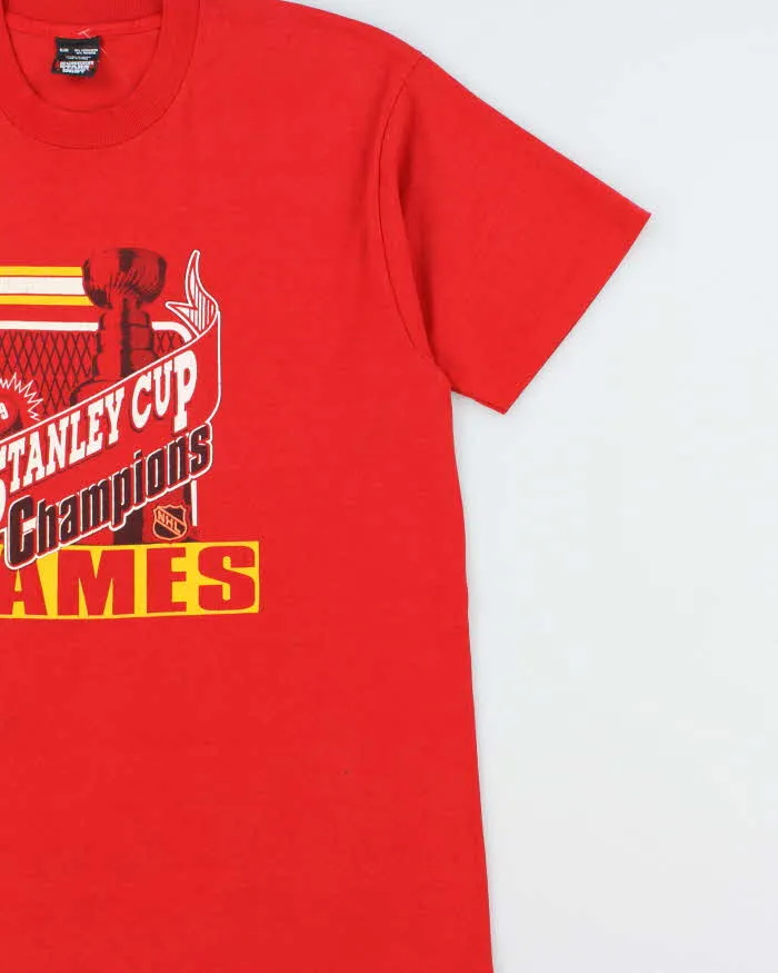Vintage 1989 Calgary Flames Stanley Cup Champions NHL Screen Stars Single Stitch Made In Canada Crewneck T-Shirt - XL sold by Rokit product image thumbnail 3