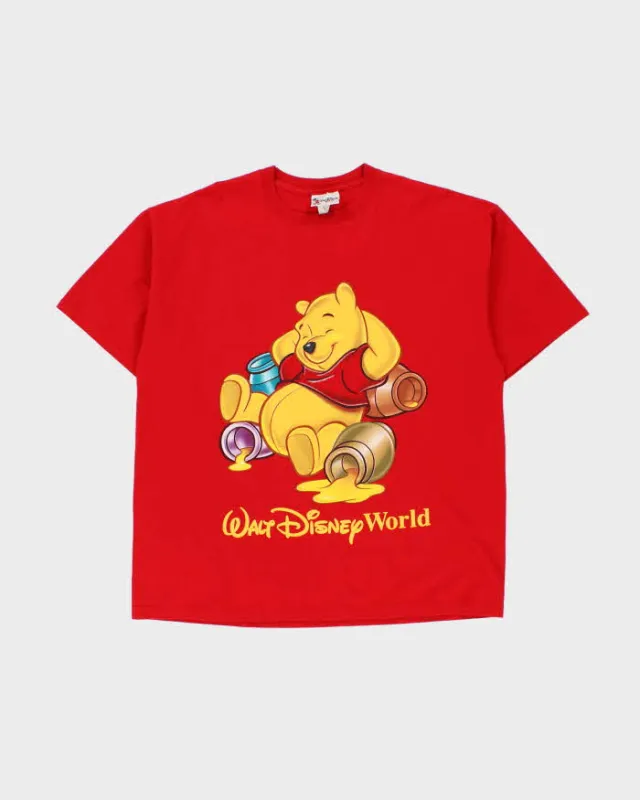 Vintage 1990s Walt Disney World Heavyweight Winnie The Pooh Made In USA Crewneck T-Shirt - L made by Disney