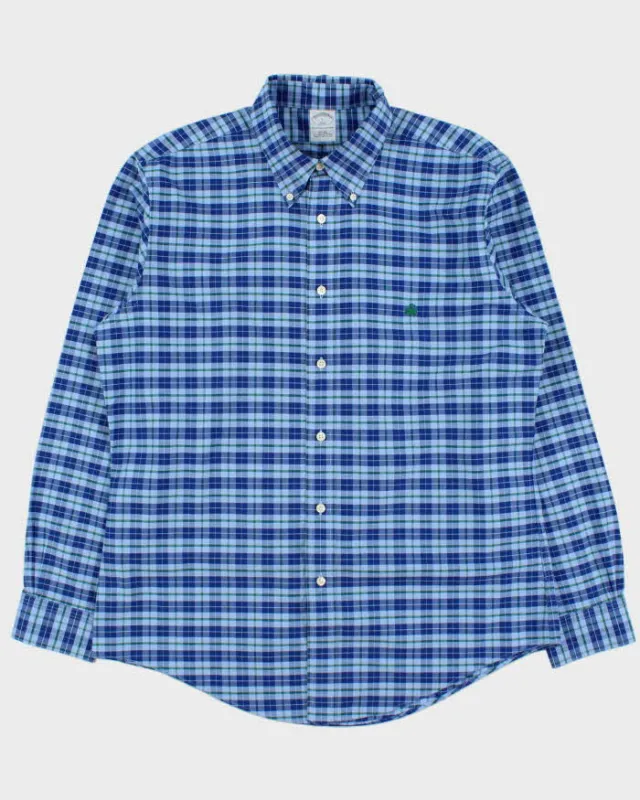 Vintage Brooks Brothers Tartan Plaid Supima Cotton Long Sleeve Shirt - L made by Brooks Brothers