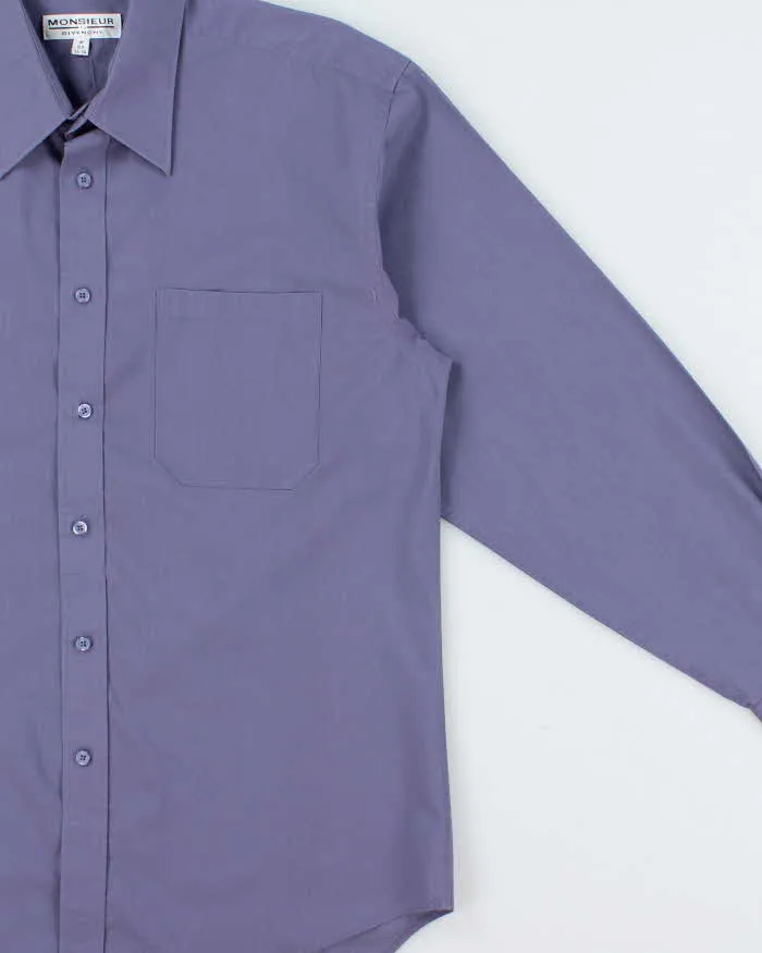 Vintage 1990s Givenchy Monsieur Violet Long Sleeve Dress Shirt - M sold by Rokit product image thumbnail 3