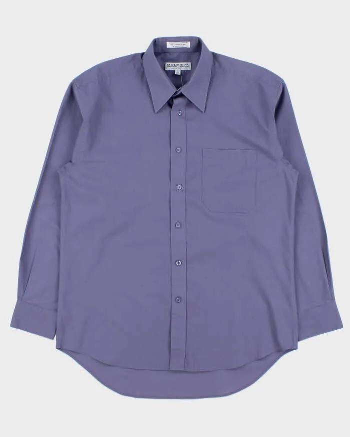 Vintage 1990s Givenchy Monsieur Violet Long Sleeve Dress Shirt - M sold by Rokit