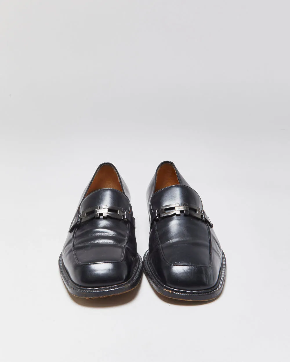Vintage Y2K 00s Salvatore Ferragamo Leather Square Toe Horesbit Loafers - UK6.5 sold by Rokit product image thumbnail 3