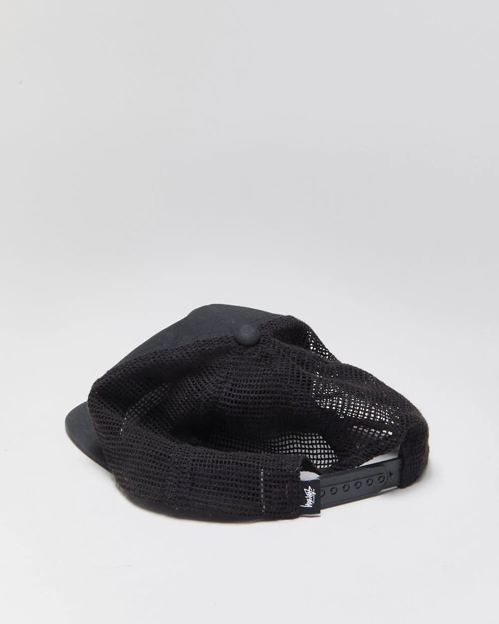 Vintage Stussy Embroidered Rope Peak Flat Brim Trucker Hat - OS sold by Rokit product image thumbnail 2