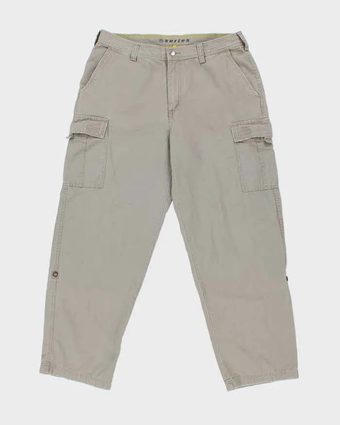 Vintage Y2K 00s The North Face A5 Series Khaki Wide Leg Canvas Technical Trousers - W36 L32 sold by Rokit