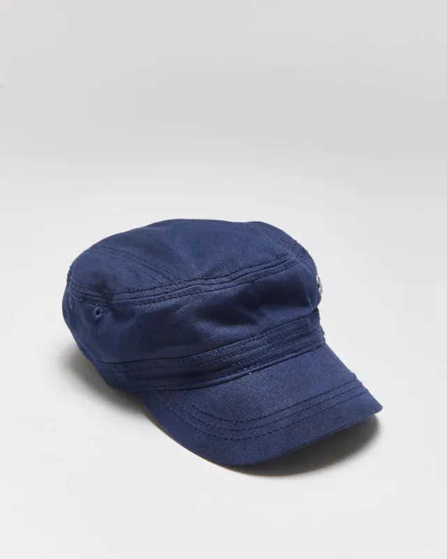 Vintage Y2K 00s Puma Navy Canvas Embroidered Army Cap - OS made by Puma