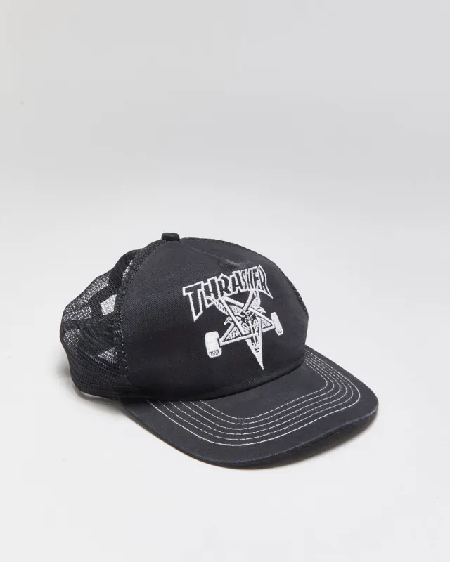 Vintage Thrasher Embroidered Skate Goat Trucker Hat - OS made by Thrasher