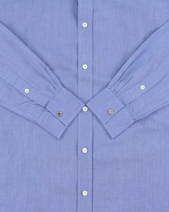 Vintage 1990s Hermes Chambray Cotton Long Sleeve Dress Shirt - M sold by Rokit product image thumbnail 4