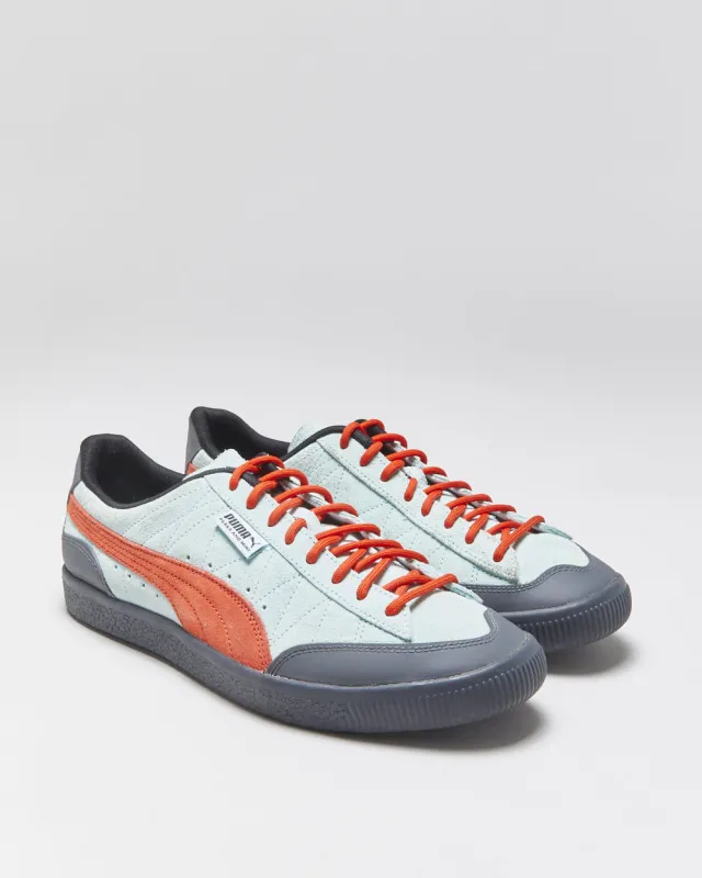 DS 2022 Puma Clyde Rubber x Perks & Mini 'PAMPUMA ISLAND' Light Aqua/Warm Earth Trainers - UK9.5 made by Puma