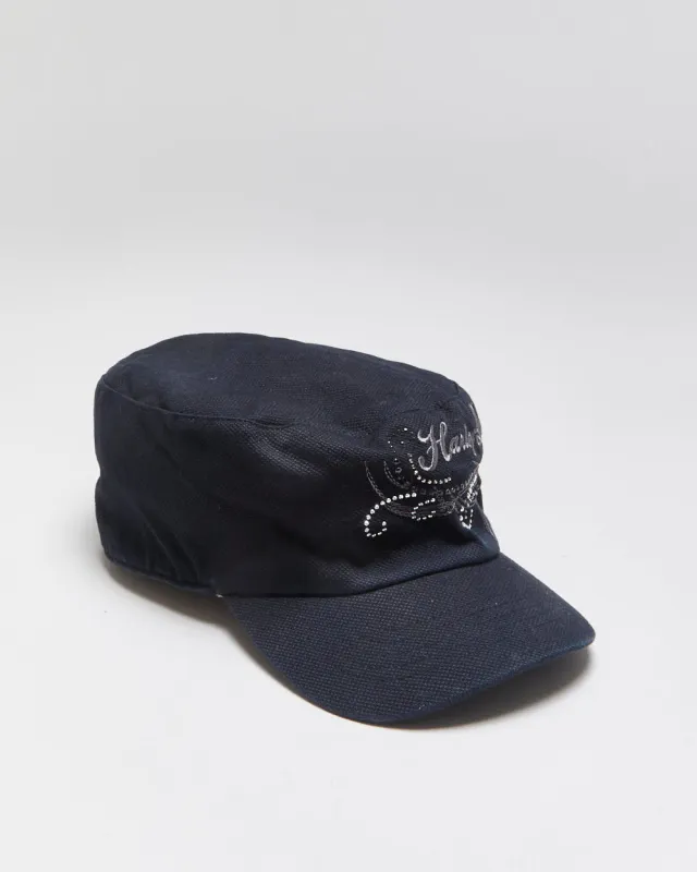 Vintage Harley Davidson Embellished Lace Up Embroidered Army Hat - OS made by Harley-Davidson