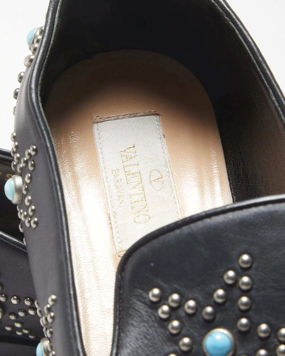 Valentino Garavani Women's Black 'Beatles Star' Leather Pointed Toe Loafers - UK3 sold by Rokit product image thumbnail 5