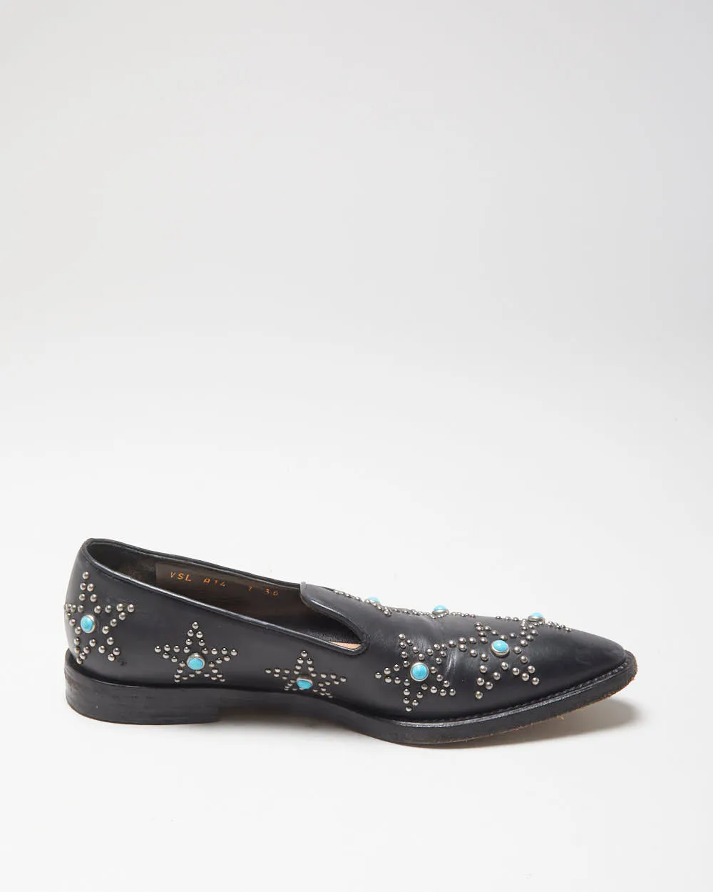 Valentino Garavani Women's Black 'Beatles Star' Leather Pointed Toe Loafers - UK3 sold by Rokit product image thumbnail 2