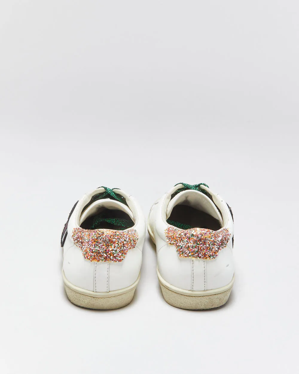 Saint Laurent Court Classic SL37 Women's Diamond/Glitter Trim Leather Low Trainers - UK3 sold by Rokit product image thumbnail 4
