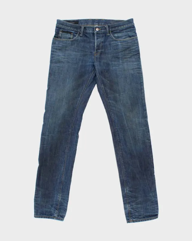 Vintage Y2K 00s Gucci Tom Ford Low Rise Indigo Denim Skinny Fit Jeans - W34 L34 made by Gucci