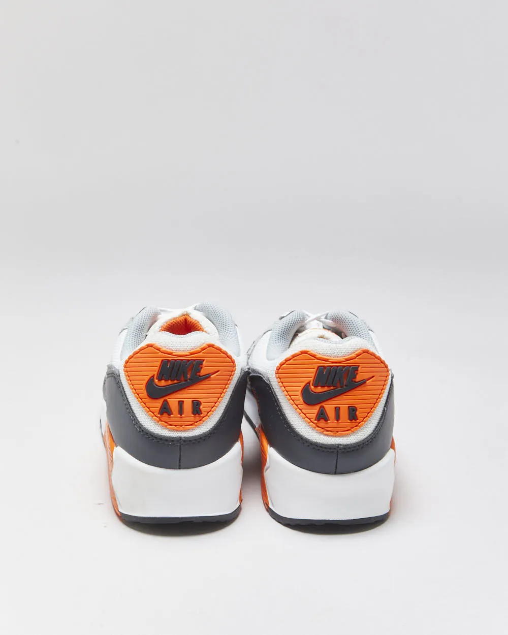 DS 2024 Nike Air Max 90 'Summit White/Safety Orange/Dark Smoke Grey/Smoke Grey' Trainers - UK11 sold by Rokit product image thumbnail 4