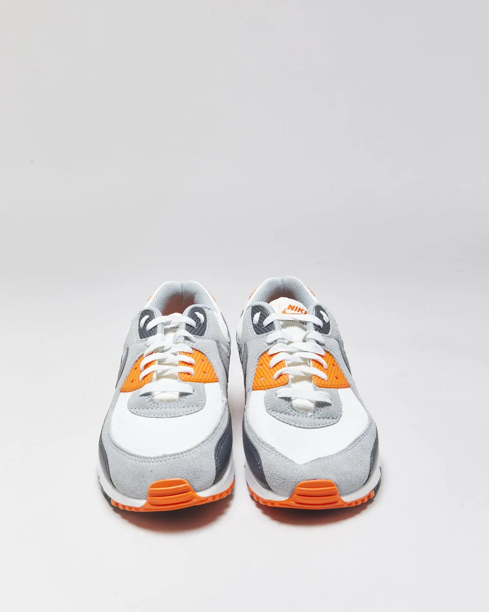 DS 2024 Nike Air Max 90 'Summit White/Safety Orange/Dark Smoke Grey/Smoke Grey' Trainers - UK11 sold by Rokit product image thumbnail 3