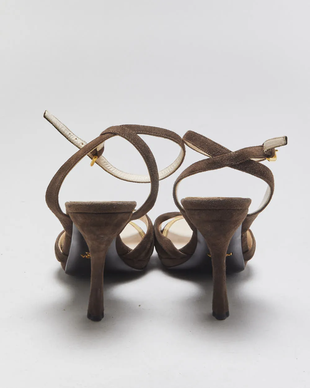 Vintage Prada Ruched Suede Sandal Heels - UK7.5 sold by Rokit product image thumbnail 4