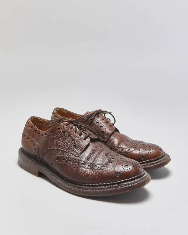 Grenson The Triple Welt Brown Leather Archie Made In England Derby Brogues - UK8 made by Rokit
