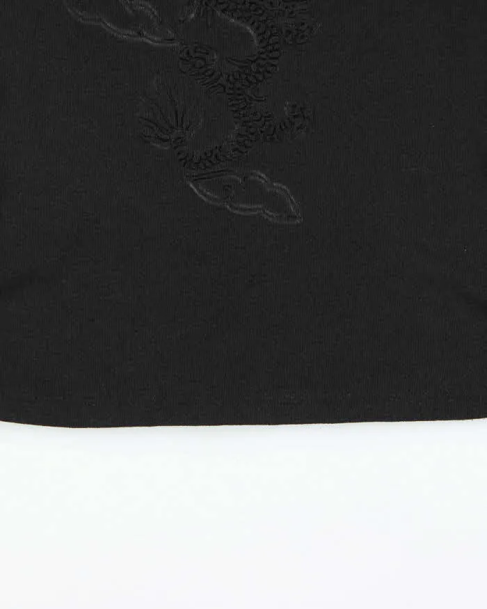 Vintage 1990s Krizia d. Embossed Dragon Boat Neck Top - S sold by Rokit product image thumbnail 4