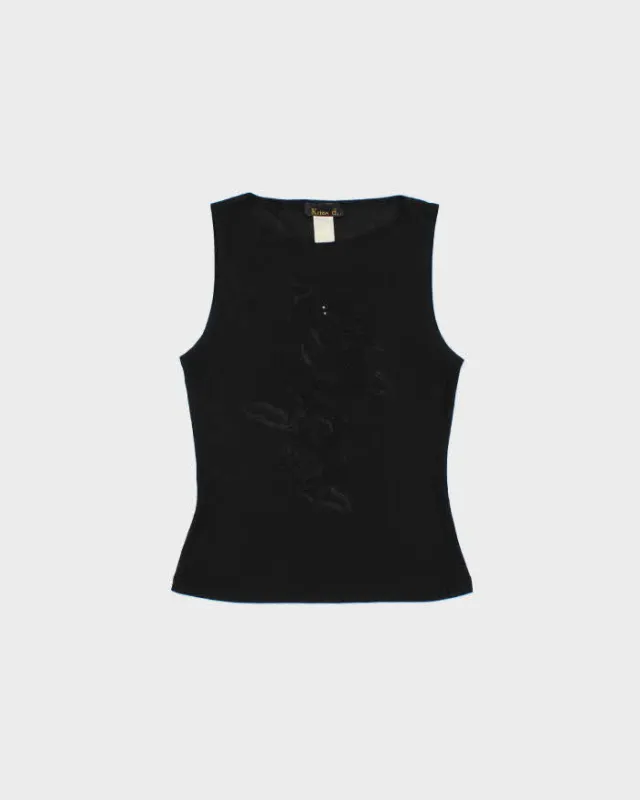 Vintage 1990s Krizia d. Embossed Dragon Boat Neck Top - S made by Rokit