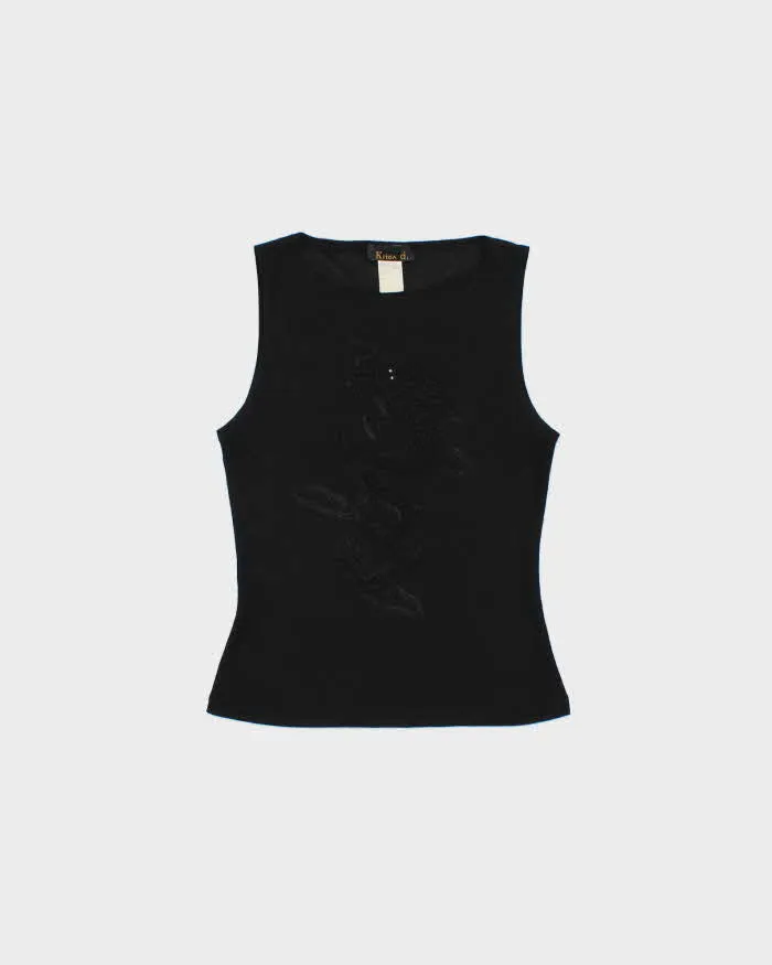 Vintage 1990s Krizia d. Embossed Dragon Boat Neck Top - S sold by Rokit