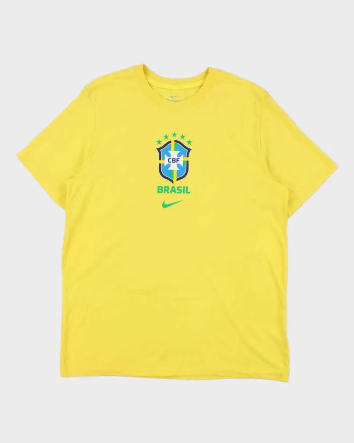 Vintage Nike Brazil CBF Crewneck Football T-Shirt - L sold by Rokit