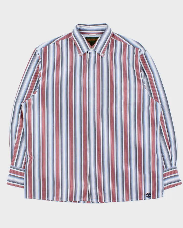 Vintage 1990s Timberland Oversized Stripe Long Sleeve Shirt - L sold by Rokit