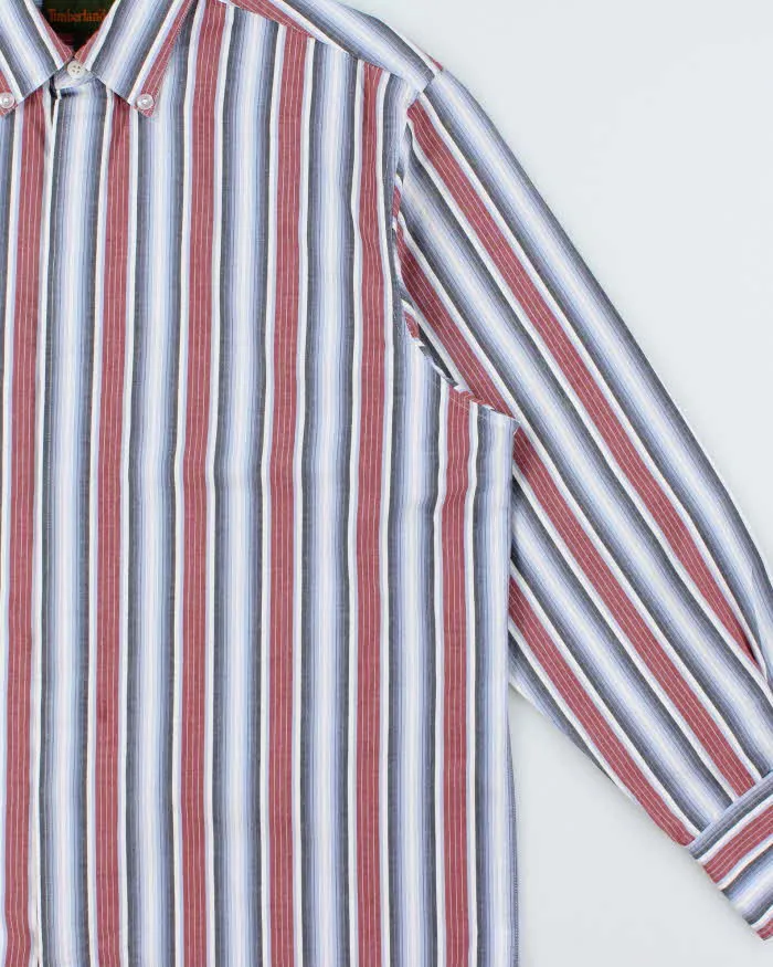 Vintage 1990s Timberland Oversized Stripe Long Sleeve Shirt - L sold by Rokit product image thumbnail 3
